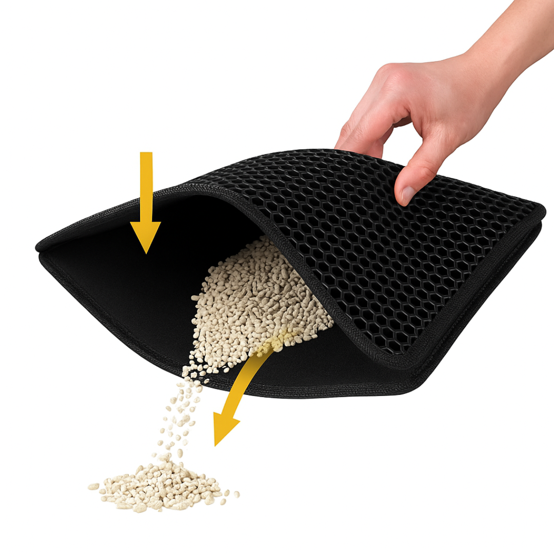 Zanko™ – Tappetino Lettiera Gatti Antisabbia a Doppio Strato (5 Taglie)