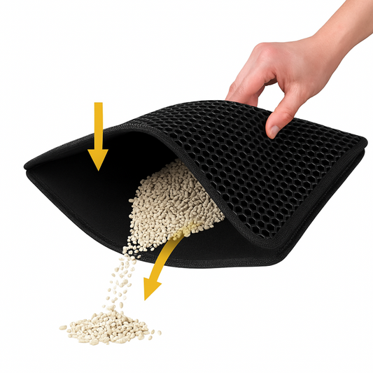 Zanko™ – Tappetino Lettiera Gatti Antisabbia a Doppio Strato (5 Taglie)